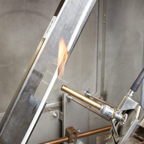 60-degree angle oil burner test for aircraft insulation