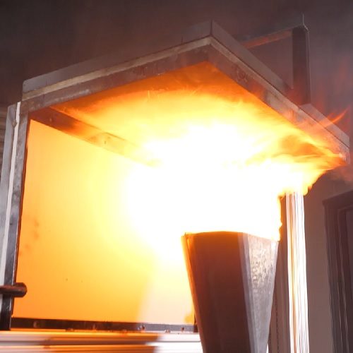 Flame penetration resistance test for hazardous materials packaging