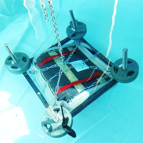 Aircraft flotation device buoyancy test