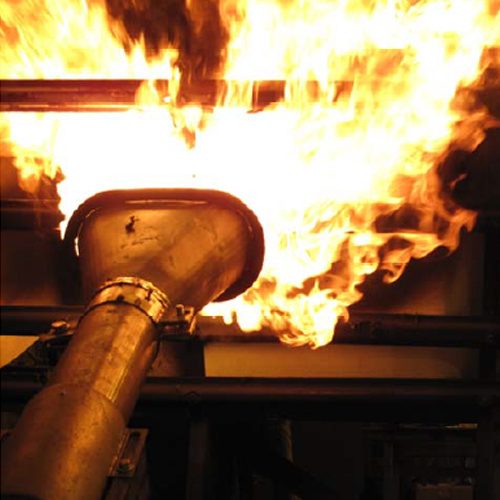 Aircraft thermal and acoustic insulation burn-through test